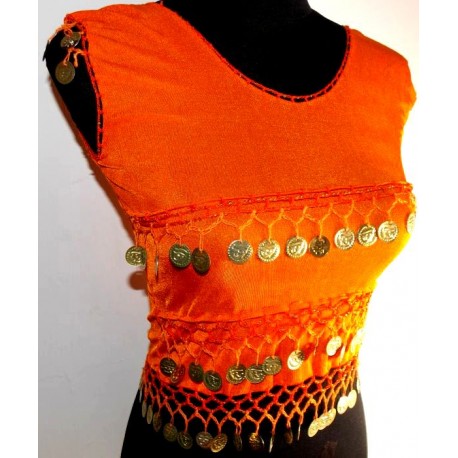 Top danza oriental Nilo rojo